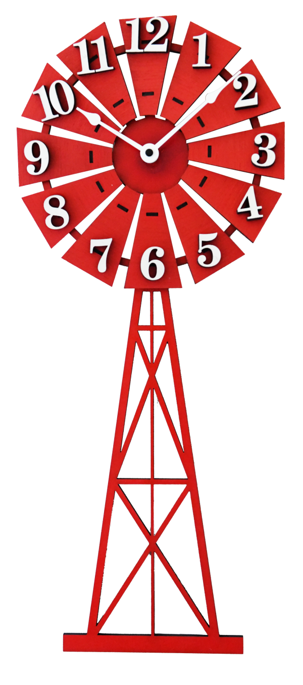 HANG 6mm 3D MDF Red Blade White Numbers